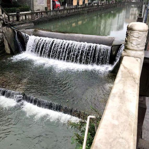 Length 2 meters, height 8 meters, inflatable rubber dam