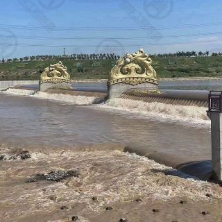 Water-filled rubber dam: length 50 meters, height 3 meters, 3-span rubber dam, total length of river rubber dam 150 meters